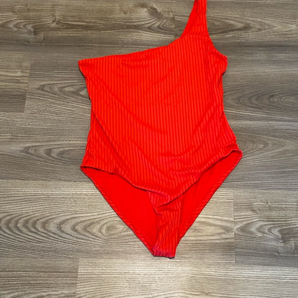 Melissa Odabash Red Palermo One Shoulder One Piece Swimsuit Women’s size 12 - Picture 4 of 8